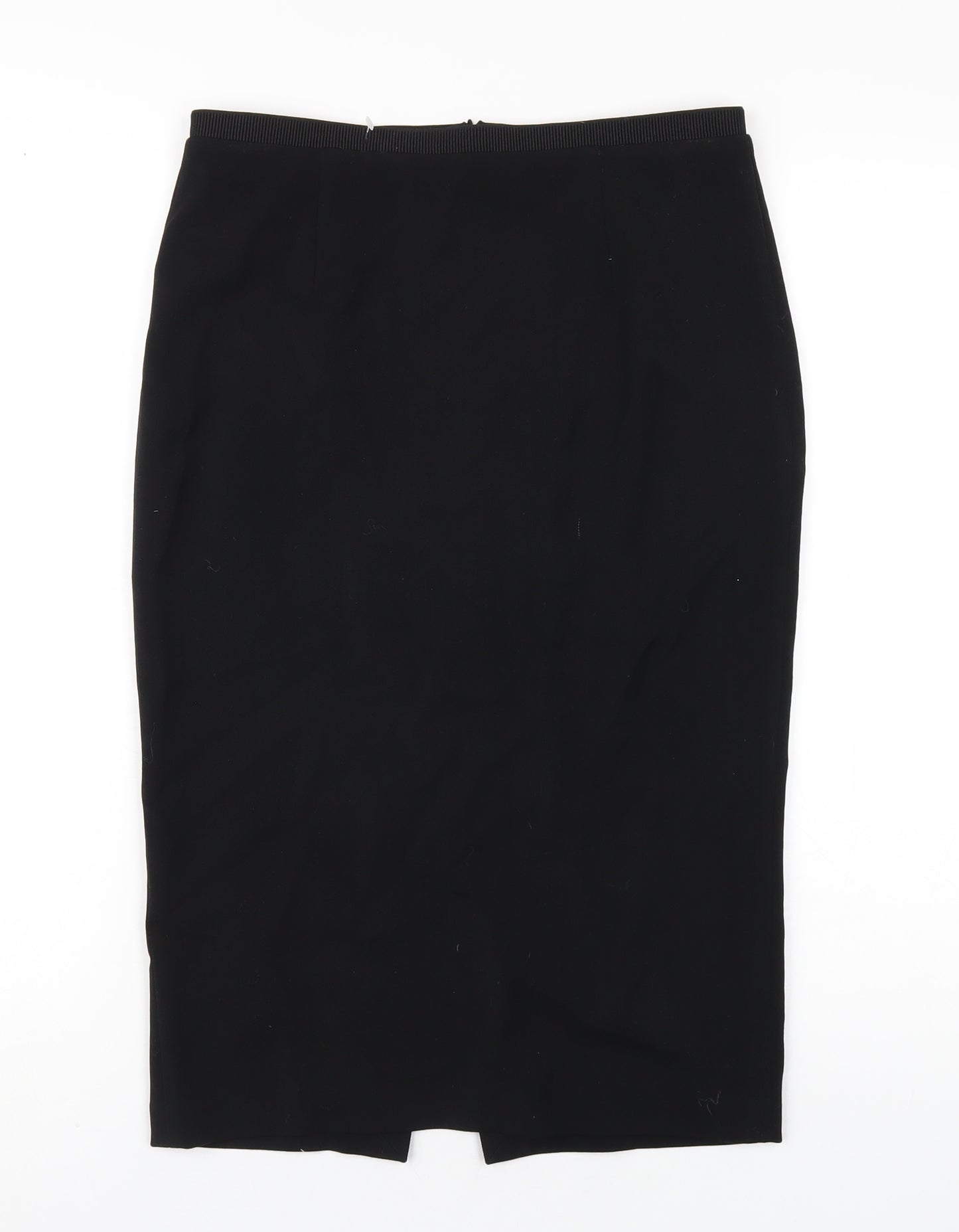 Zara Womens Black Polyester Straight & Pencil Skirt Size M Zip