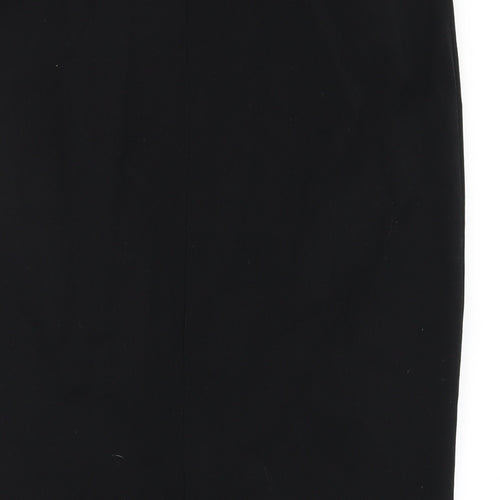 Zara Womens Black Polyester Straight & Pencil Skirt Size M Zip