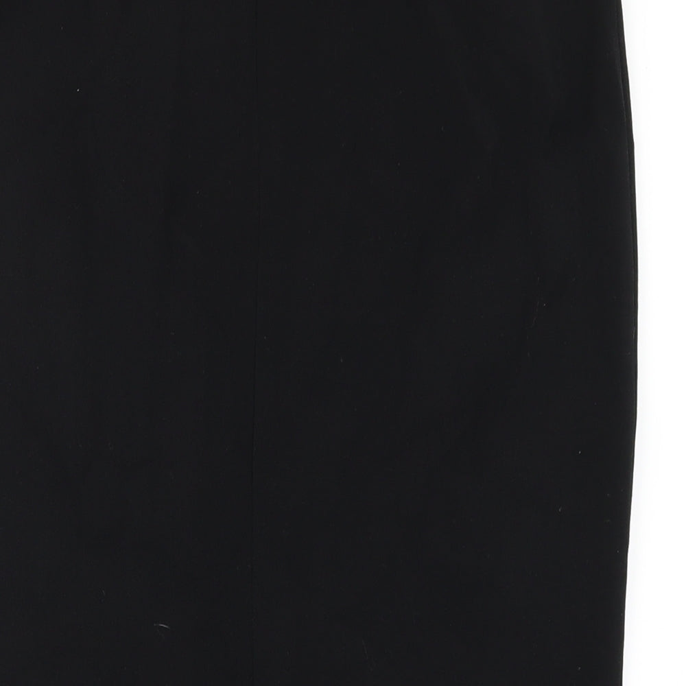 Zara Womens Black Polyester Straight & Pencil Skirt Size M Zip