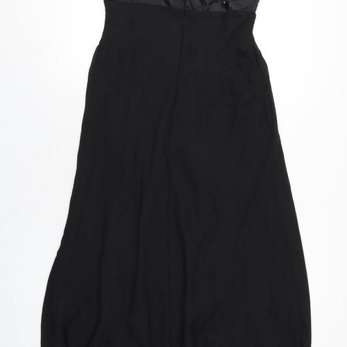 Eureka Womens Black Polyester Maxi Size L V-Neck Zip