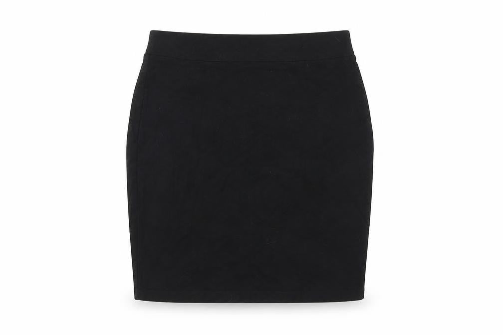 H&M Womens Black Cotton Straight & Pencil Skirt Size S