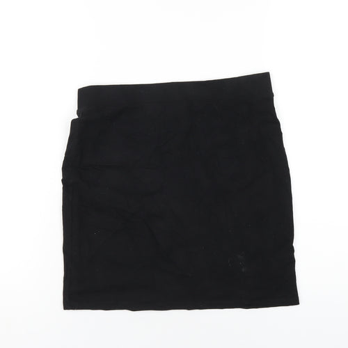 H&M Womens Black Cotton Straight & Pencil Skirt Size S
