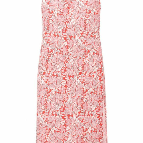 Marks and Spencer Womens Red Geometric Viscose Tank Dress Size 12 V-Neck Pullover