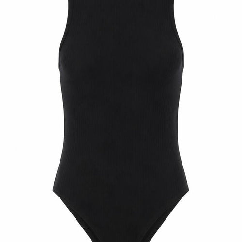 Nasty Gal Womens Black Polyester Bodysuit One-Piece Size 14 Snap