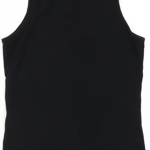 Nasty Gal Womens Black Polyester Bodysuit One-Piece Size 14 Snap