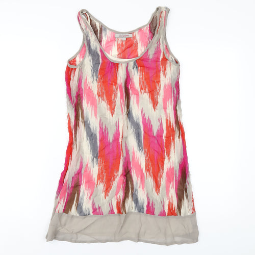 ASOS Womens Multicoloured Geometric Polyester Tank Dress Size 8 Scoop Neck Pullover