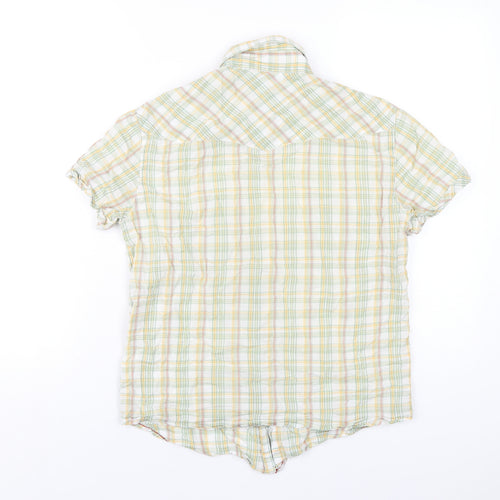 Replay Womens Multicoloured Plaid Cotton Basic Button-Up Size S Collared