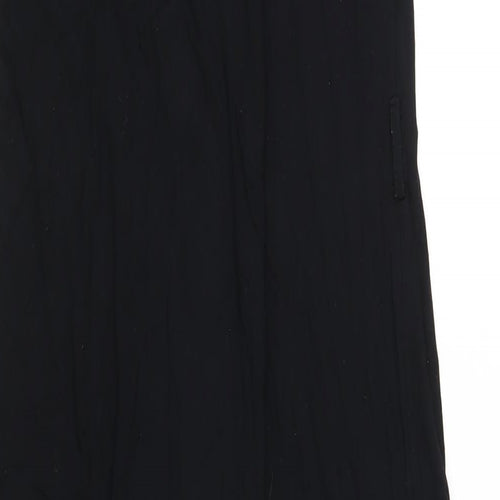 Select Womens Black Viscose T-Shirt Dress Size 14 Round Neck Pullover