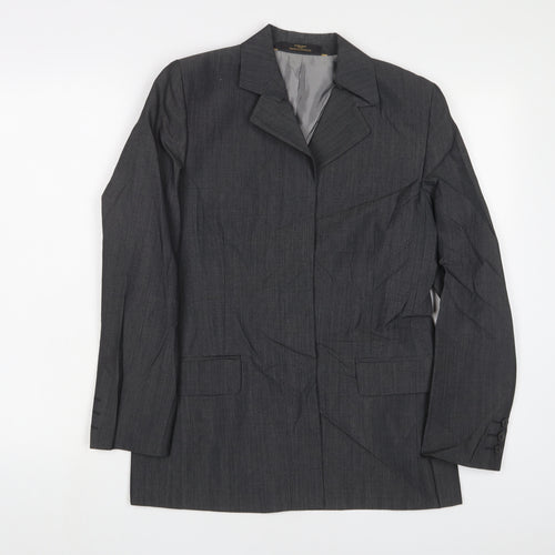 St Michael Womens Grey Jacket Blazer Size 8 Button