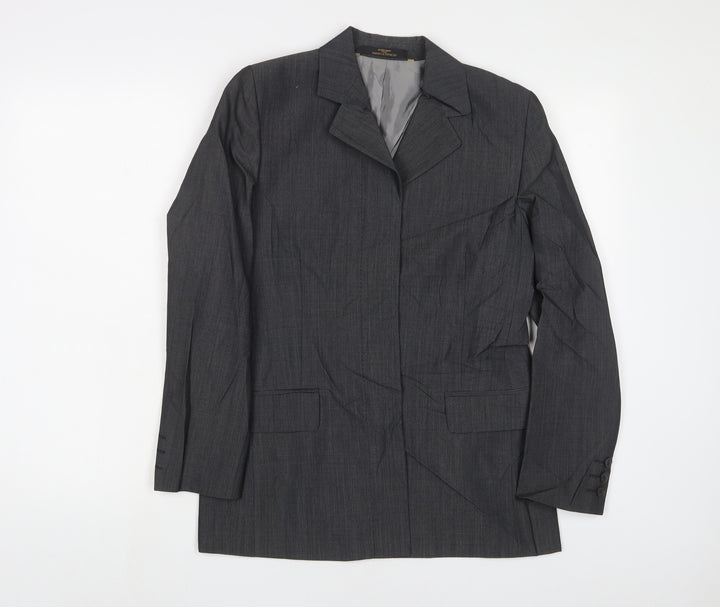 St Michael Womens Grey Jacket Blazer Size 8 Button