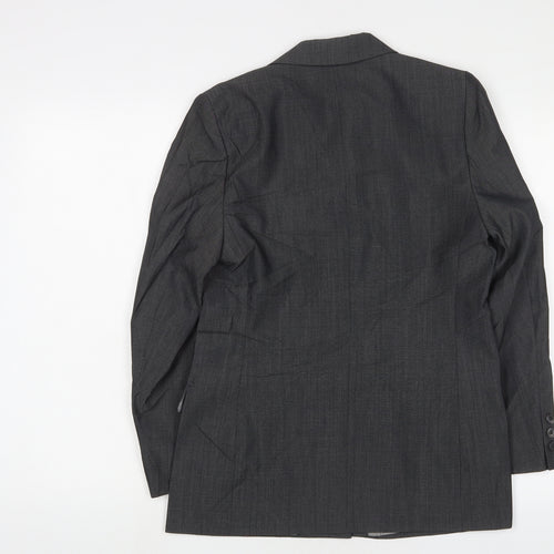 St Michael Womens Grey Jacket Blazer Size 8 Button