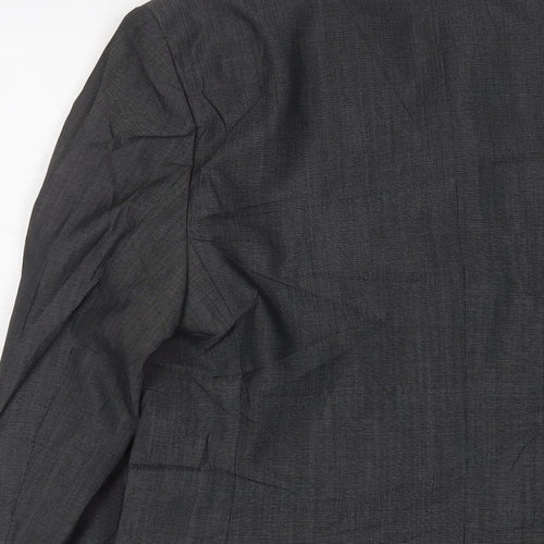 St Michael Womens Grey Jacket Blazer Size 8 Button