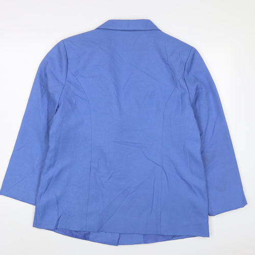 Damart Womens Blue Jacket Blazer Size 18 Button