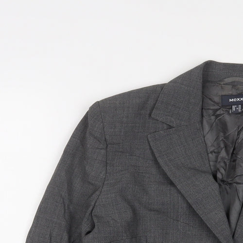 Mexx Womens Grey Jacket Blazer Size 12 Button
