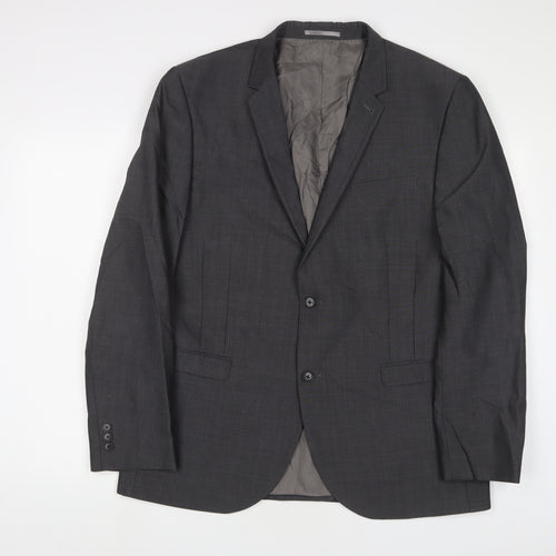 NEXT Mens Grey Wool Jacket Suit Jacket Size 44 Regular