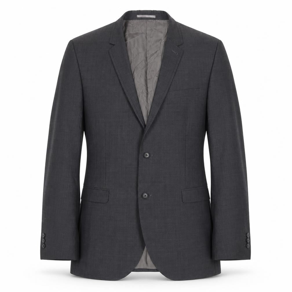 Front view of Next men’s grey wool jacket suit jacket, size 44, regular