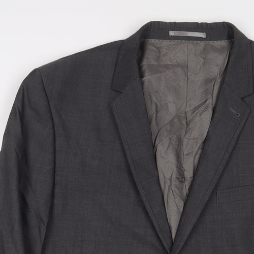 NEXT Mens Grey Wool Jacket Suit Jacket Size 44 Regular