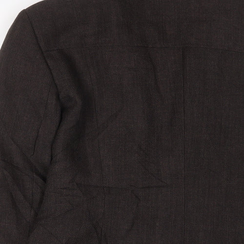 NAF NAF Womens Brown Jacket Blazer Size 12 Button