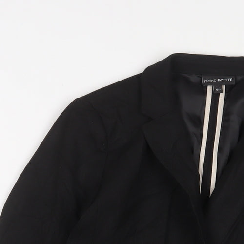 NEXT Womens Black Jacket Blazer Size 6 Button