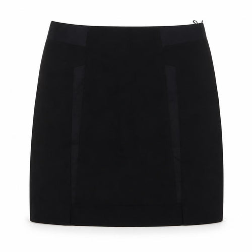 H&M Womens Black Cotton A-Line Skirt Size 6 Zip