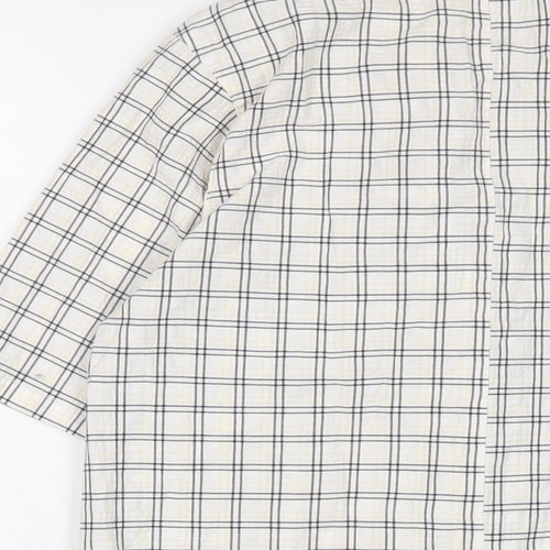 ASOS' Womens Multicoloured Plaid Cotton Basic Button-Up Size 8 Collared - Oversized