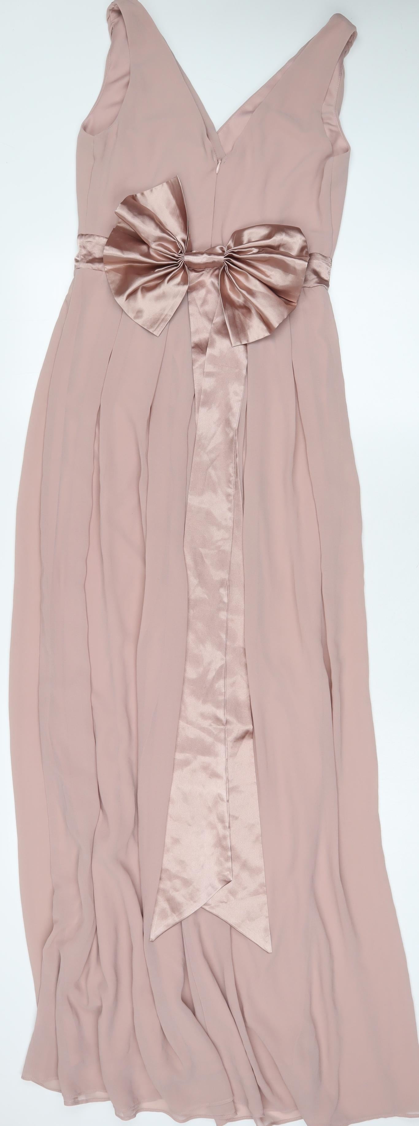TFNC Womens Pink Polyester A-Line Size 10 V-Neck Zip