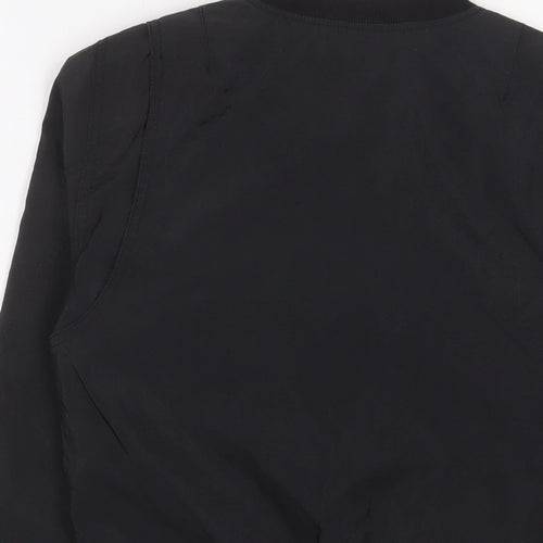 H&M Womens Black Bomber Jacket Jacket Size 6 Zip