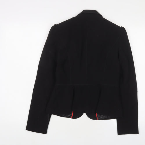 New Look Womens Black Jacket Blazer Size 10 Button