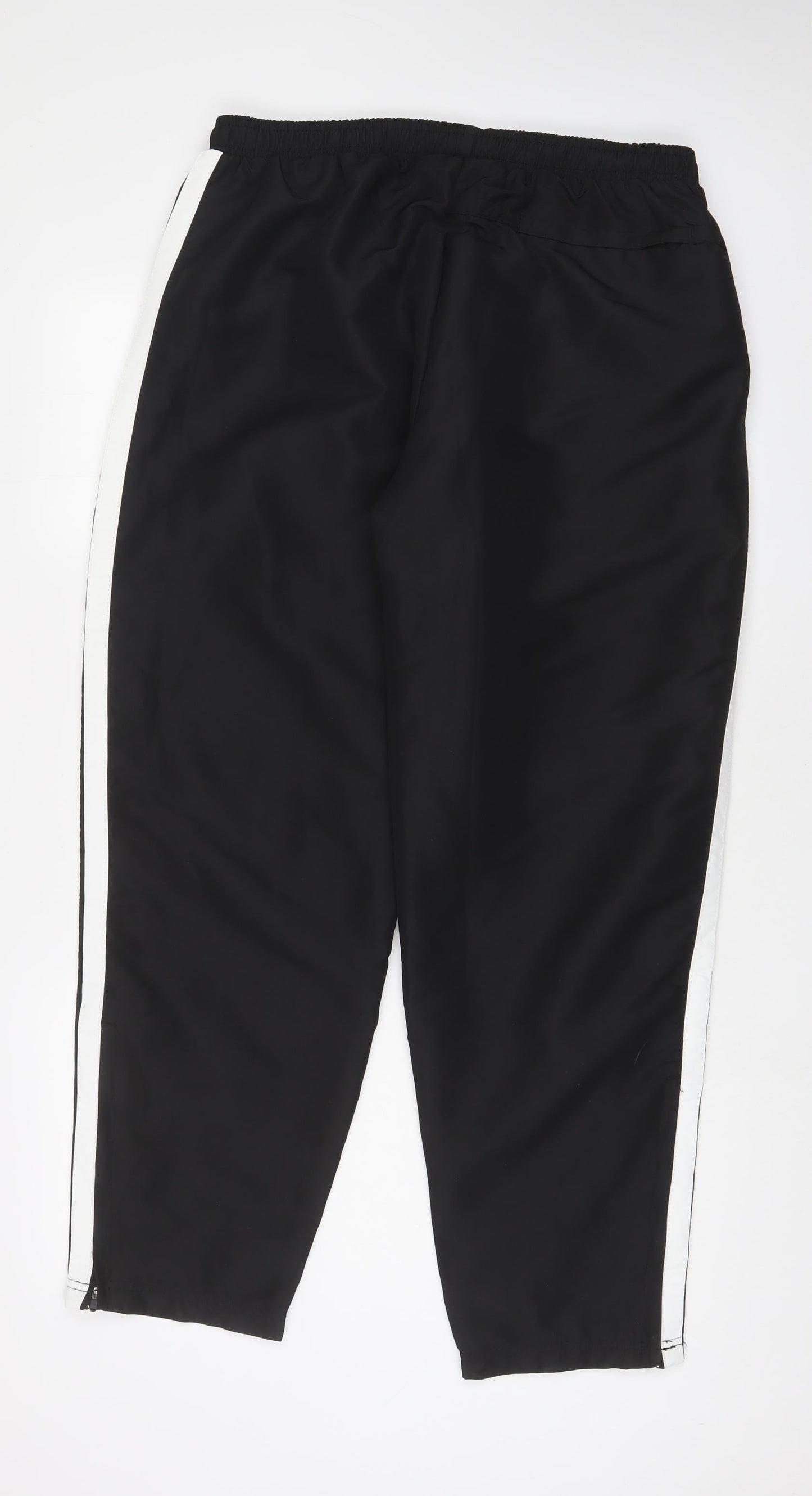 Lonsdale Mens Black Polyester Sweatpants Trousers Size L L30 in Regular Drawstring