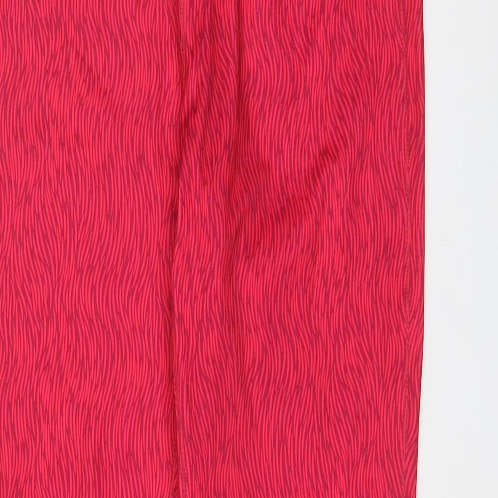 LA Gear Womens Pink Geometric Polyester Capri Leggings Size 12 L27 in Regular Pullover - Logo