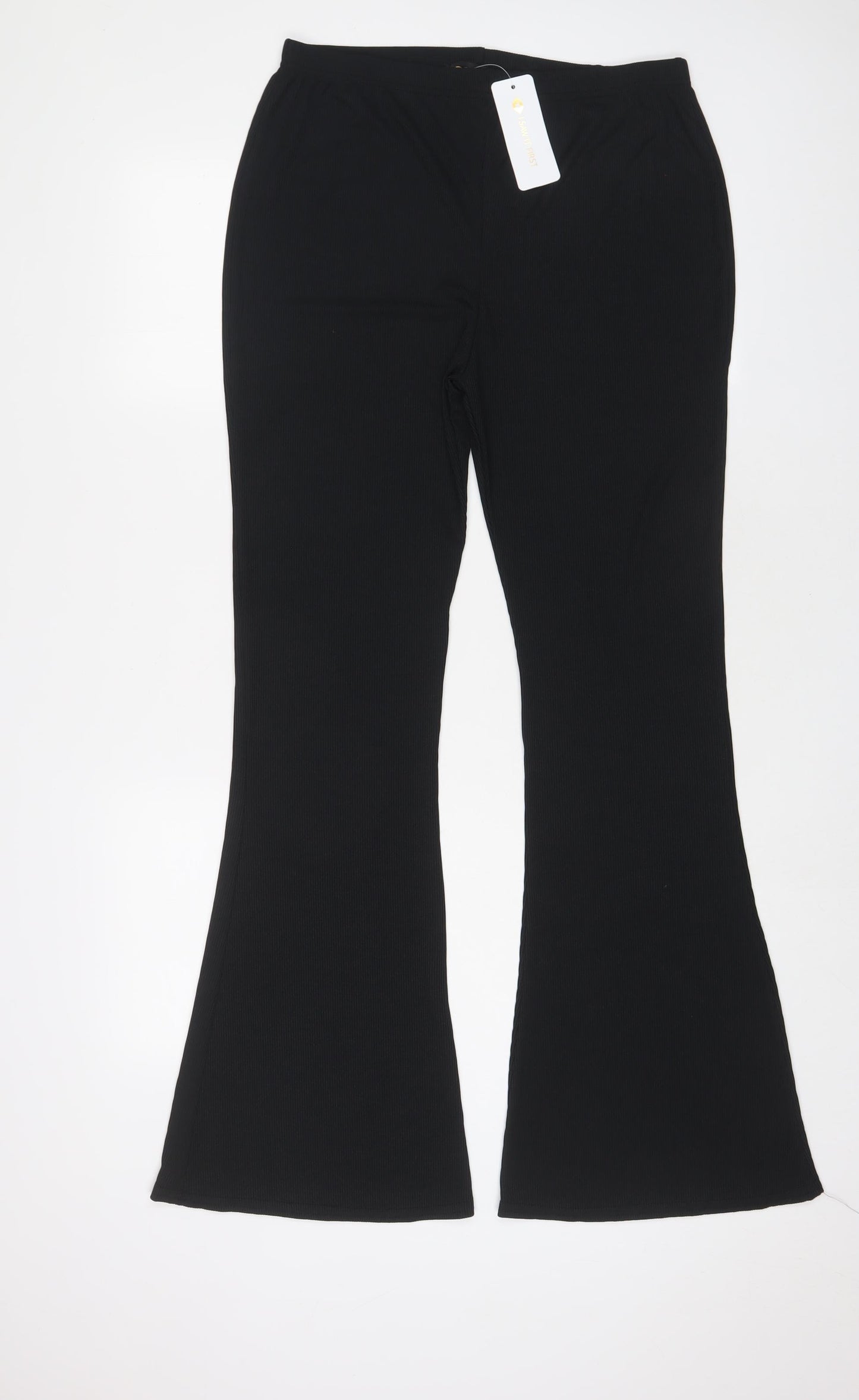 Zara Womens Black Polyester Trousers Size 18 L33 in Regular