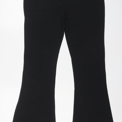 Zara Womens Black Polyester Trousers Size 18 L33 in Regular