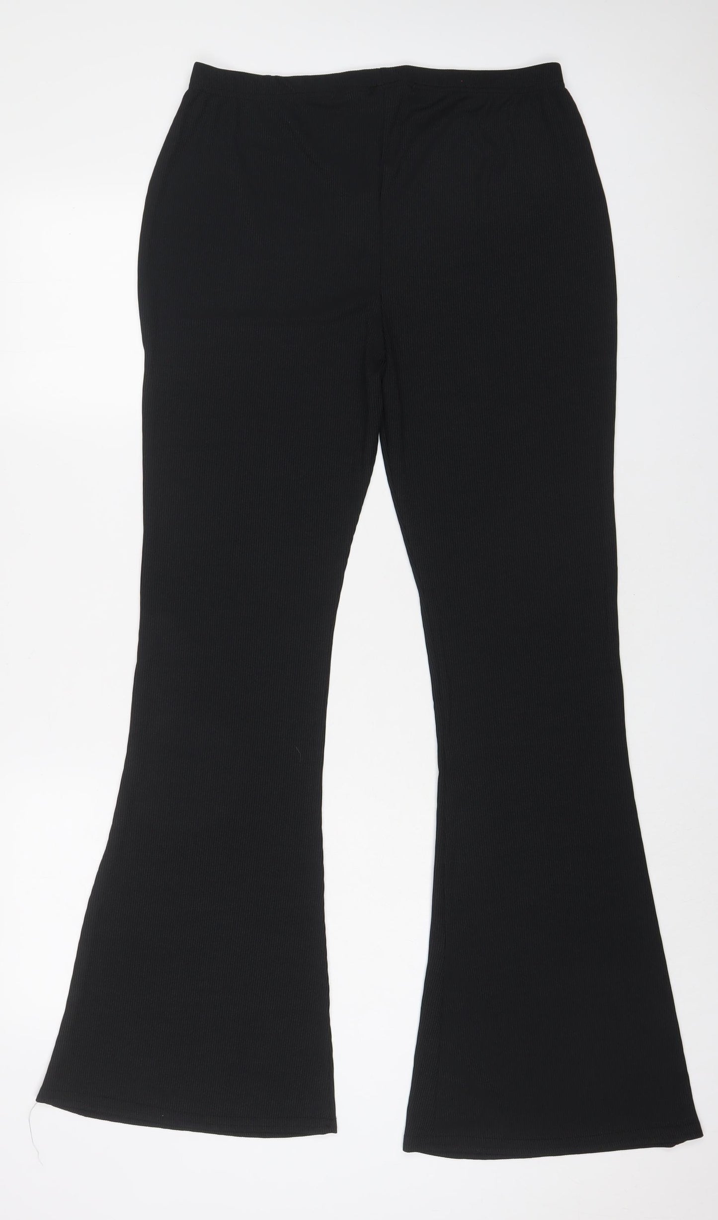 Zara Womens Black Polyester Trousers Size 18 L33 in Regular