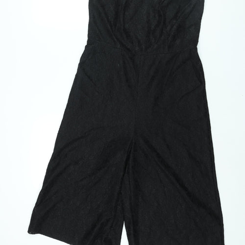 Missguidd Womens Black Polyester Jumpsuit One-Piece Size 12 L16 in Zip