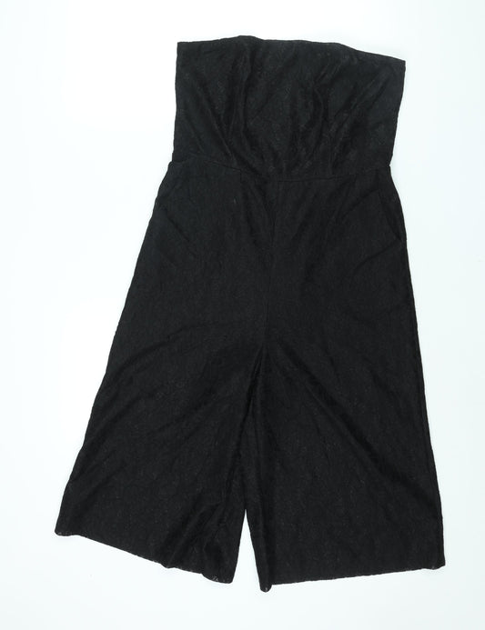 Missguidd Womens Black Polyester Jumpsuit One-Piece Size 12 L16 in Zip