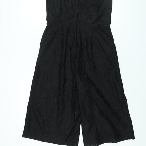 Missguidd Womens Black Polyester Jumpsuit One-Piece Size 12 L16 in Zip