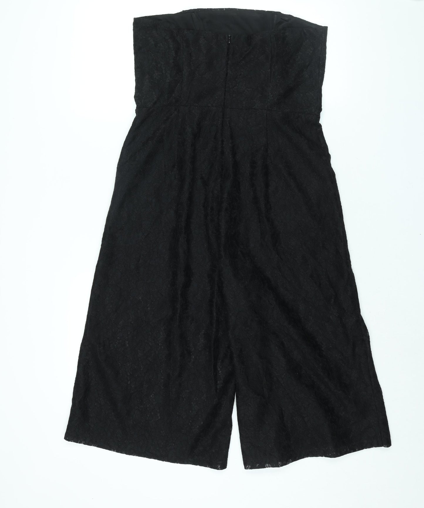 Missguidd Womens Black Polyester Jumpsuit One-Piece Size 12 L16 in Zip