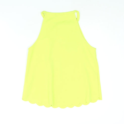 New Look Womens Yellow Polyester Camisole Blouse Size 12 Round Neck