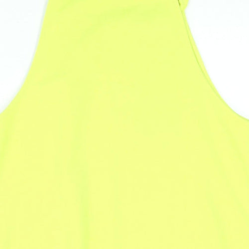 New Look Womens Yellow Polyester Camisole Blouse Size 12 Round Neck