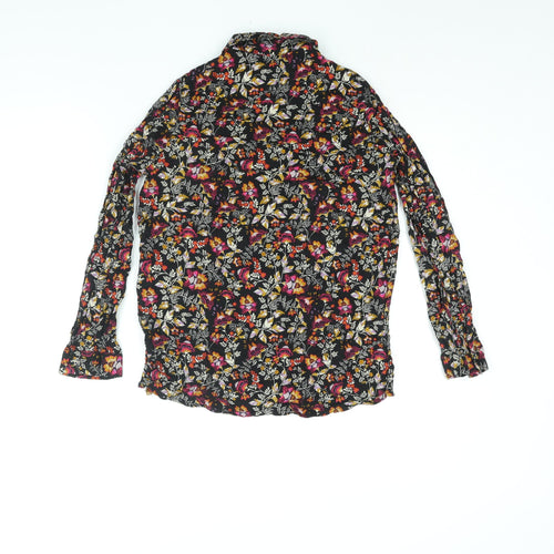 Divided by H&M Womens Multicoloured Floral Viscose Basic Button-Up Size 6 Collared