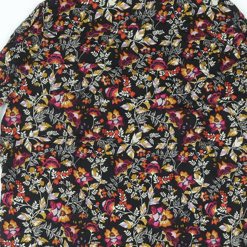 Divided by H&M Womens Multicoloured Floral Viscose Basic Button-Up Size 6 Collared