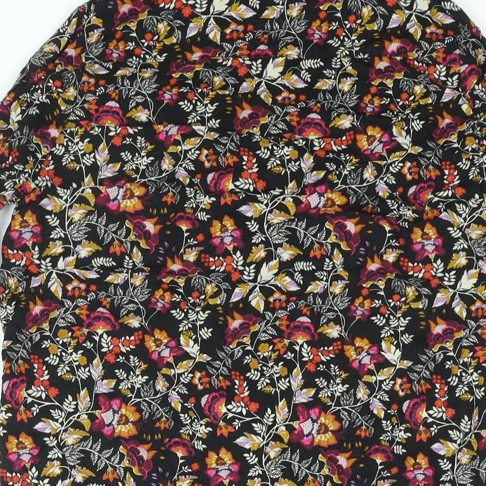 Divided by H&M Womens Multicoloured Floral Viscose Basic Button-Up Size 6 Collared
