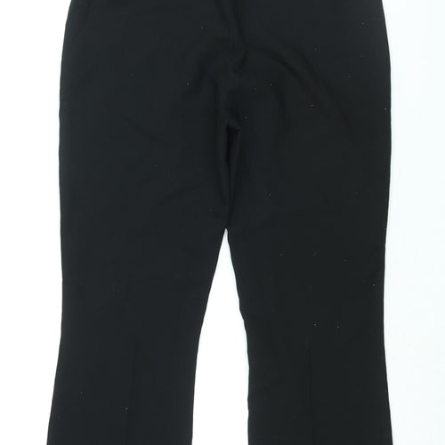 Zara Womens Black Polyester Trousers Size M L27 in Regular Zip