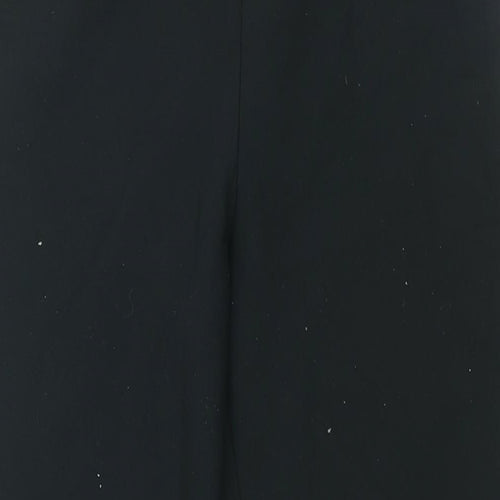 Zara Womens Black Polyester Trousers Size M L27 in Regular Zip