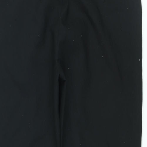 Zara Womens Black Polyester Trousers Size M L27 in Regular Zip