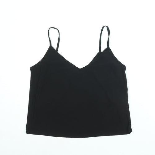 New Look Womens Black Polyester Camisole Blouse Size 14 V-Neck