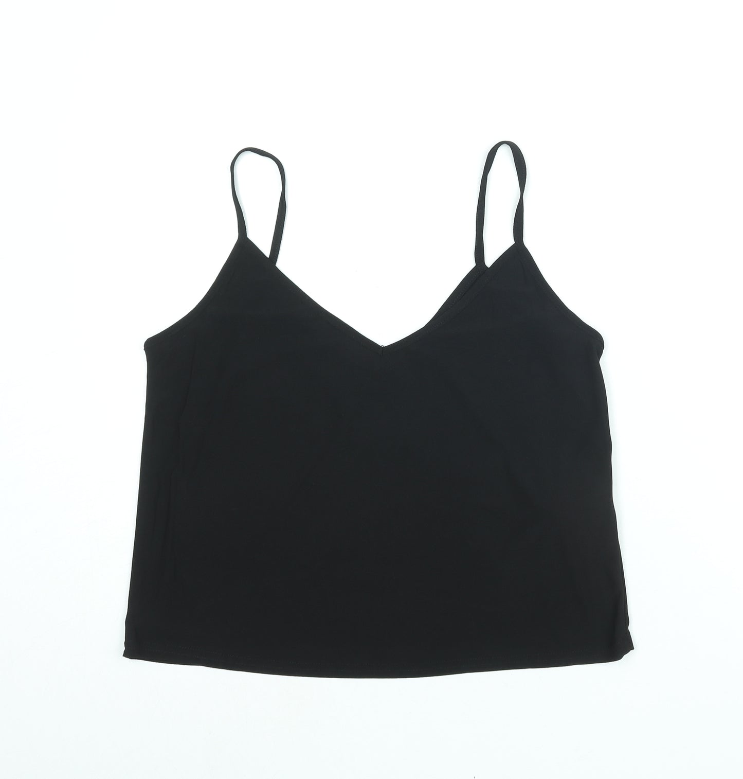 New Look Womens Black Polyester Camisole Blouse Size 14 V-Neck