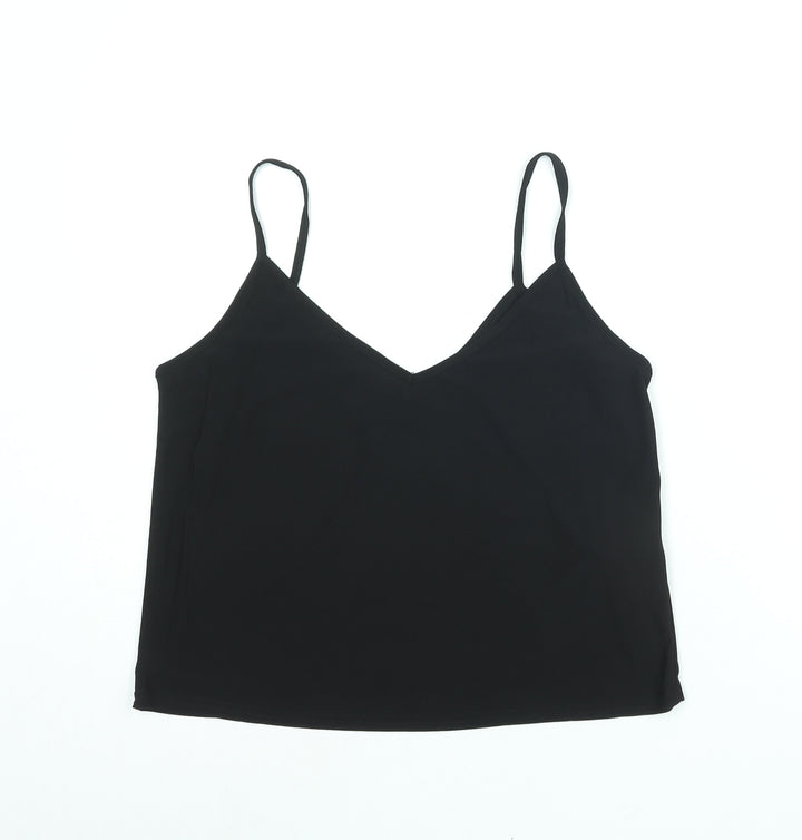 New Look Womens Black Polyester Camisole Blouse Size 14 V-Neck