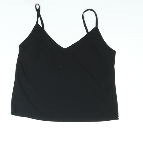 New Look Womens Black Polyester Camisole Blouse Size 14 V-Neck