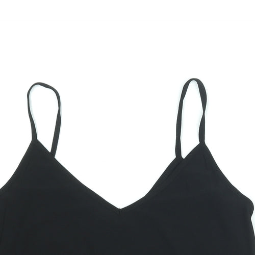 New Look Womens Black Polyester Camisole Blouse Size 14 V-Neck